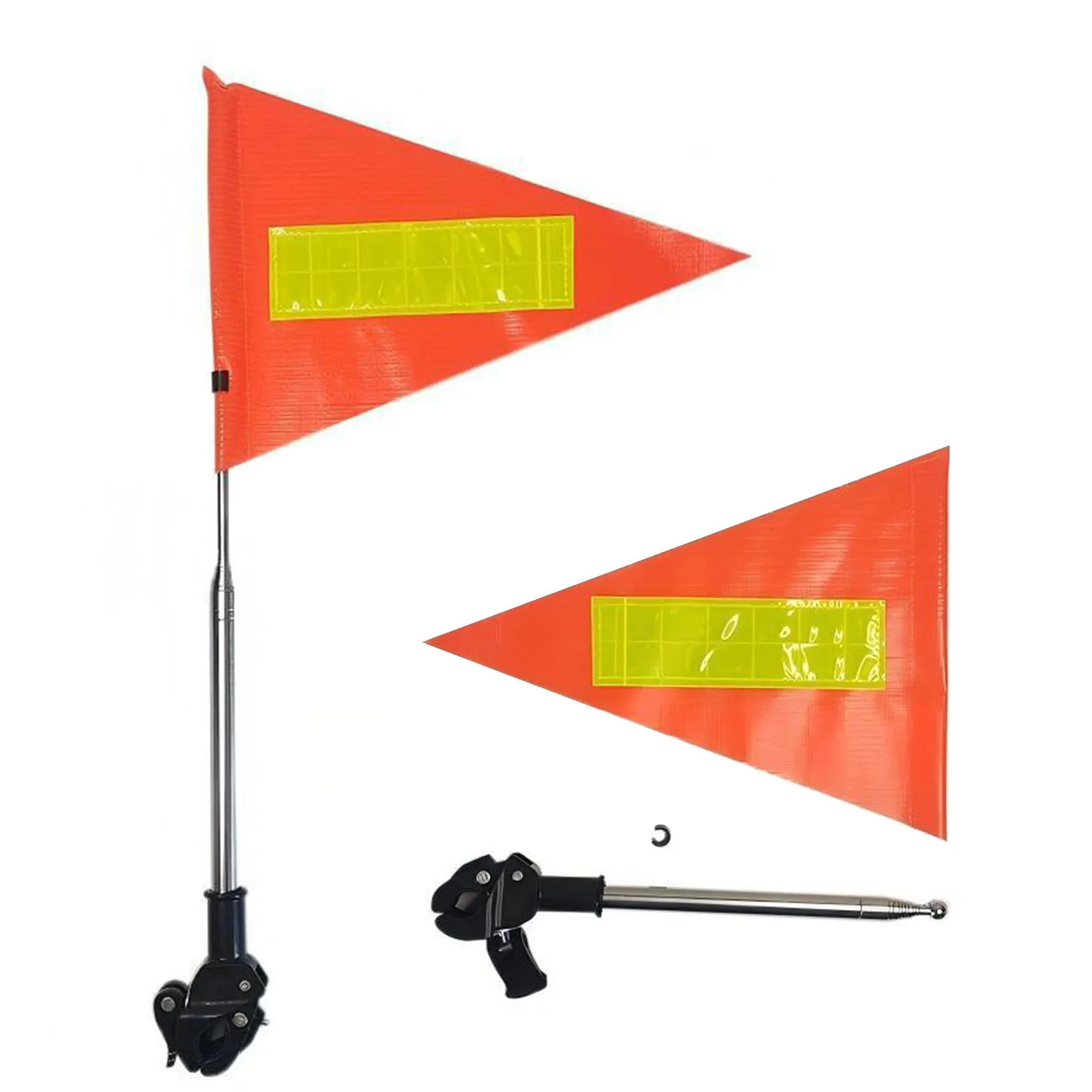 Bike Flag with Pole for Safety High Visibility Reflective Bicycle Flag Golf Cart Accessories for Kids Scooter Wheelchair Outdoor