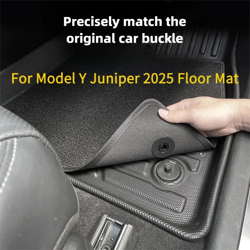 

For Tesla Model Y Juniper New 2025 TPE Floor Waterproof Mats Carpet Car Front Rear Trunk Mat Anti-Slip Foot Pads Set Accessories