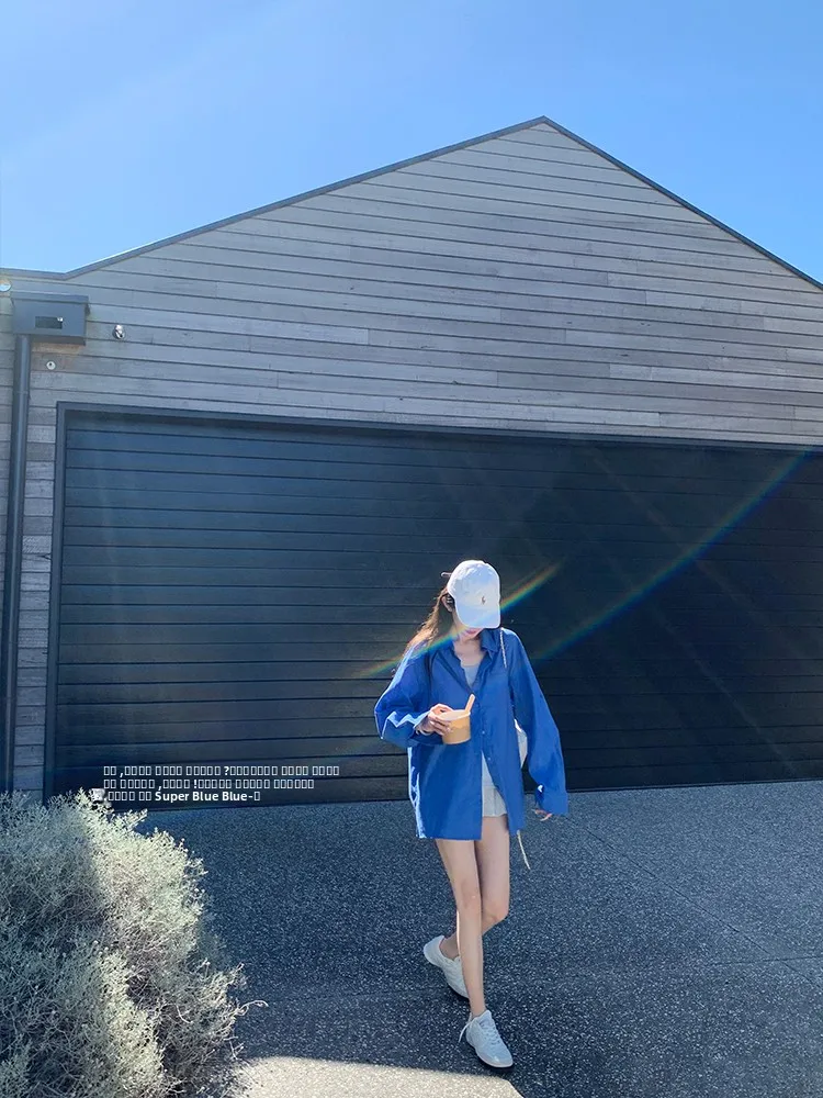 

Удобная хлопковая рубашка свободного кроя в полоску с длинным рукавом на пуговицах для женщин, легкая, летняя, в стиле casual, для повседневной носки