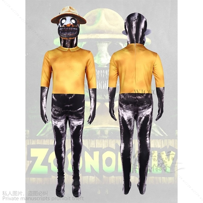 Anime Game ZOONOMALY Cosplay Costume Adult Monster Bunny Smile Cat Kids Zookeeper Role Play Jumpsuit Halloween Horror Party