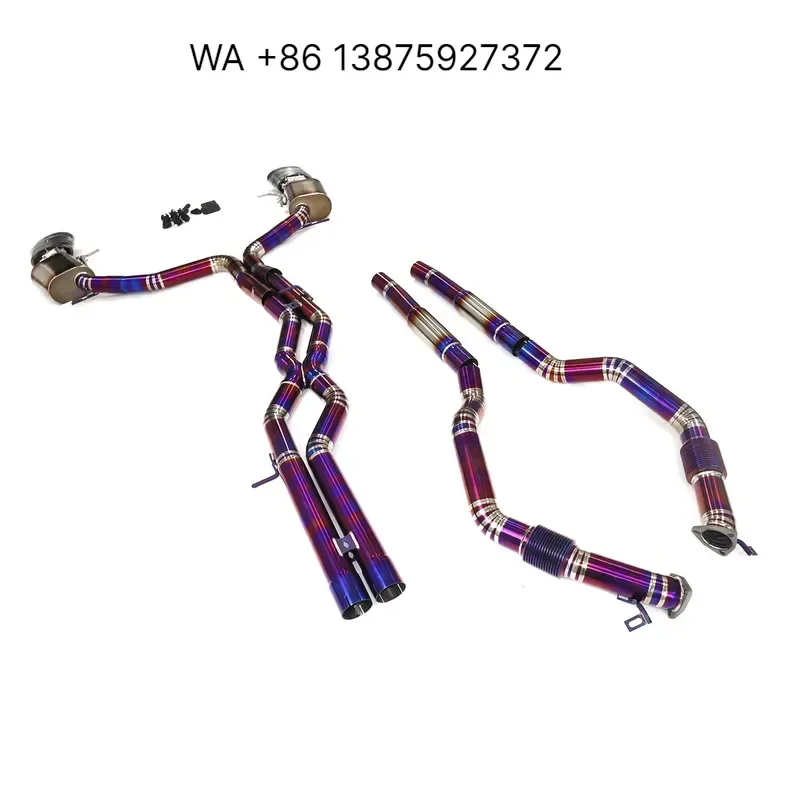 Wmwmnu for ING Titanium Alloy Catback Exhaust System for RS6 RS7 C7 C8 4.0T with Resonant Tube Auto Tuning Pipes