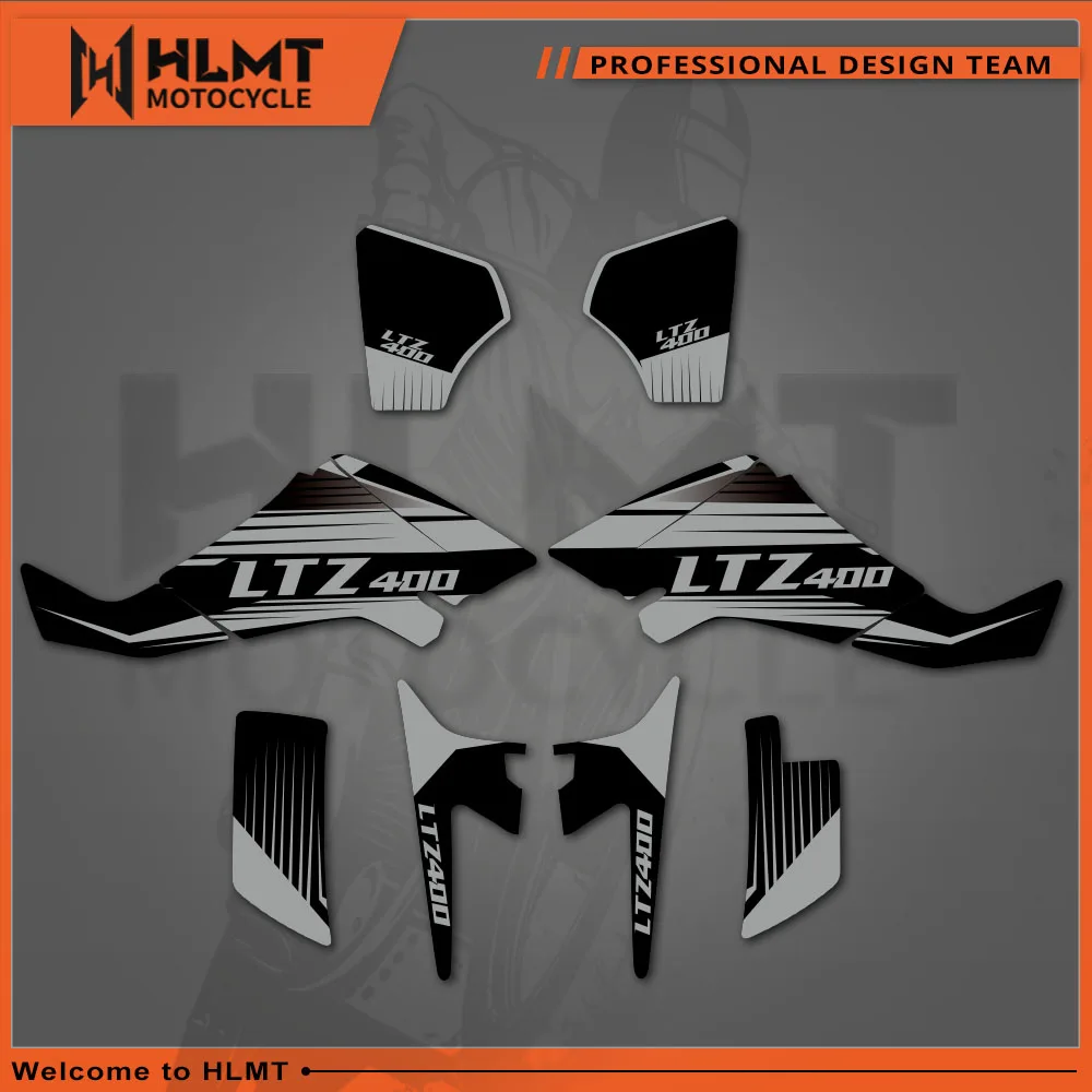 HLMT-Kit de calcomanías gráficas para Suzuki, Kit de pegatinas decorativas para Suzuki LTZ 400, 2003, 2004, 2005, 2006, 2007, 2008