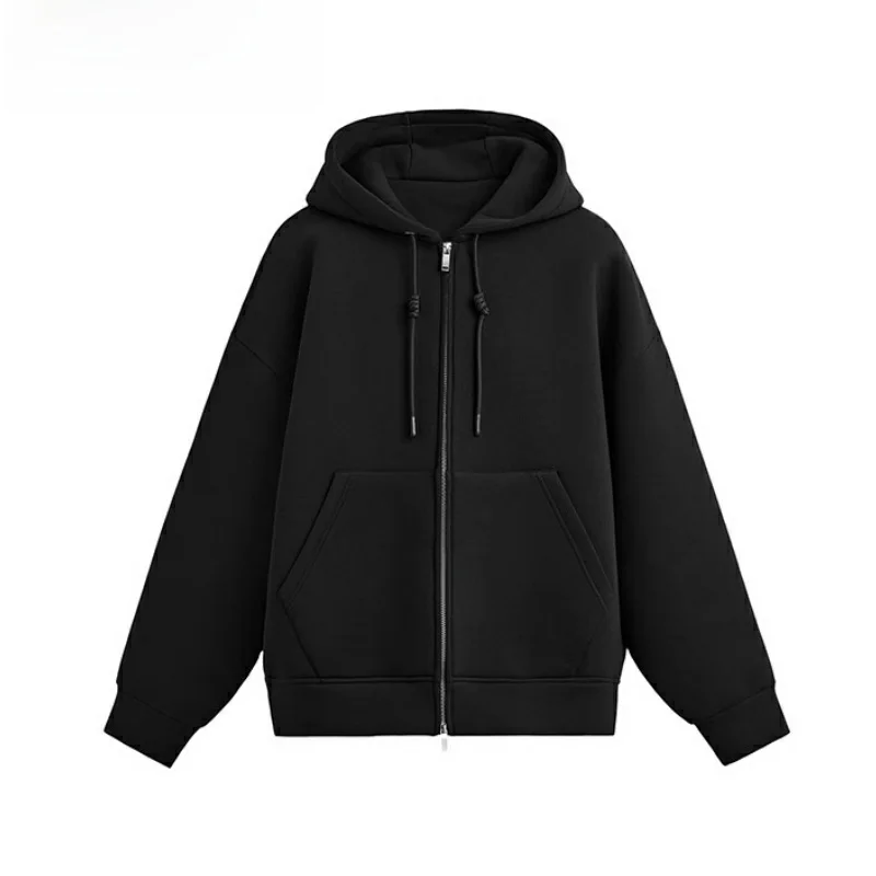 

Comfortable Tech Fabric Hoodie Sweatirt And Running Pants for Men Spring New Arrival Loose Fit Long Sve Zipper Closure
