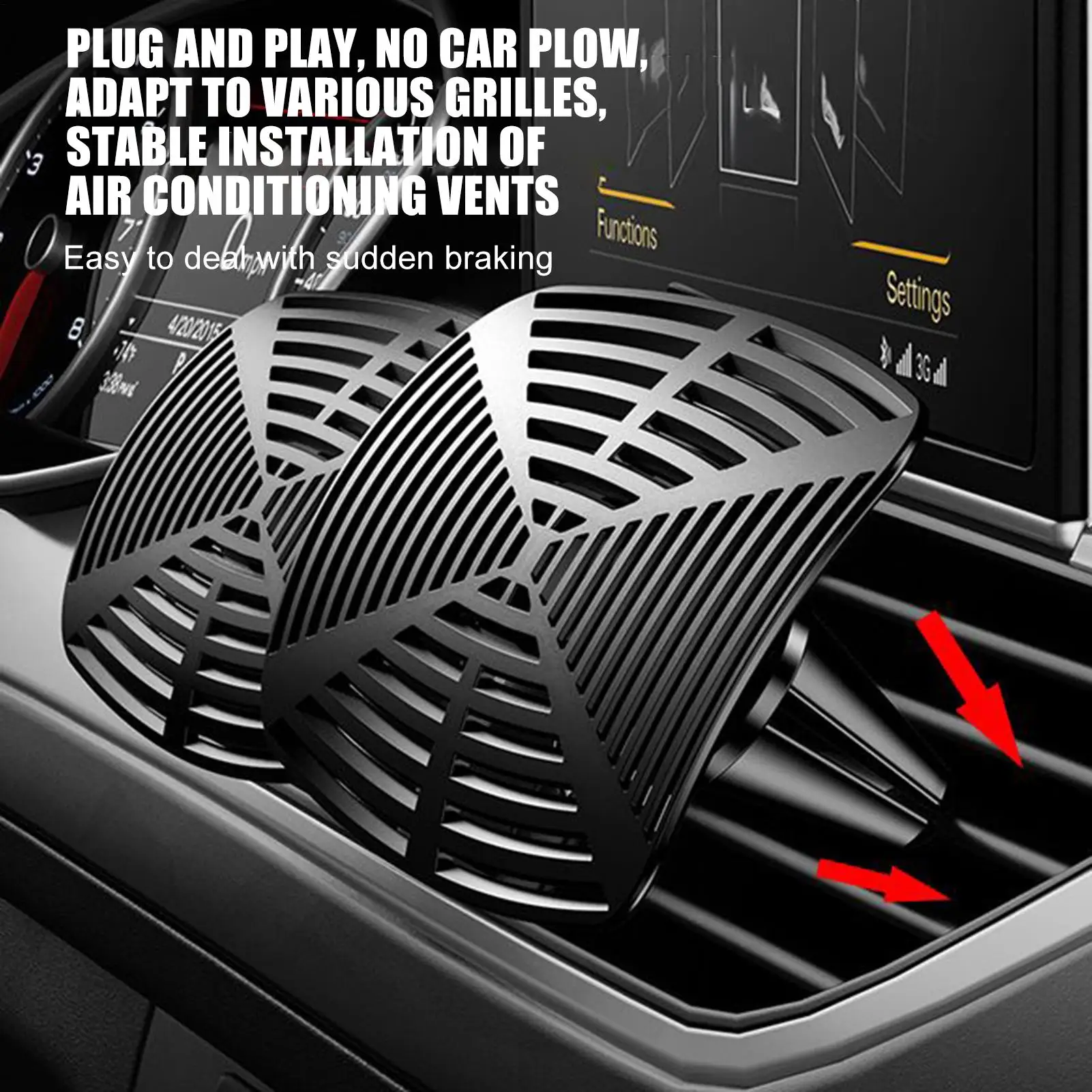 

2PCS Adjustable Air Conditioning Wind Shield Anti Direct Blowing Car Outlet Wind Shield Windproof Air Outlet Baffle Windproof