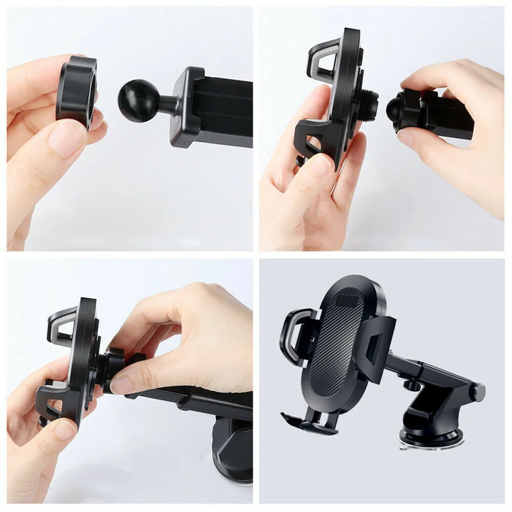 Carro Universal 360 ° Girar suporte do telefone móvel montagem otário braço retrátil suporte do telefone apto para iphone 13 12 pro max xiaomi