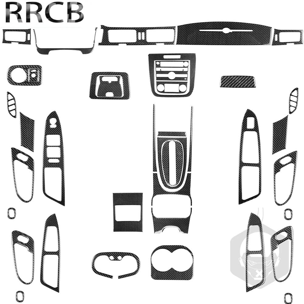 

For Chevrolet Impala Interior Accessories 2006-2013 Real Carbon Fiber Car Central Control Shift Panel Speedometer Sticker Auto