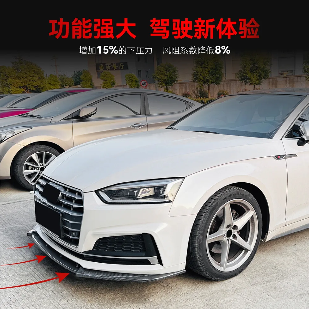 

For Audi A5 S5 Sline F5 2017-2020 Year Front Splitter Bumper Lips Exterior Parts Accessories Body Kit