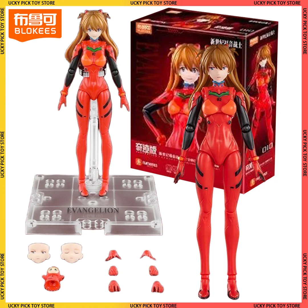 

New Blokees Neon Genesis Evangelion Miracal Version Eva Ayanami Rei Asuka Langley Soryu Action Figures Assembled Model Gift