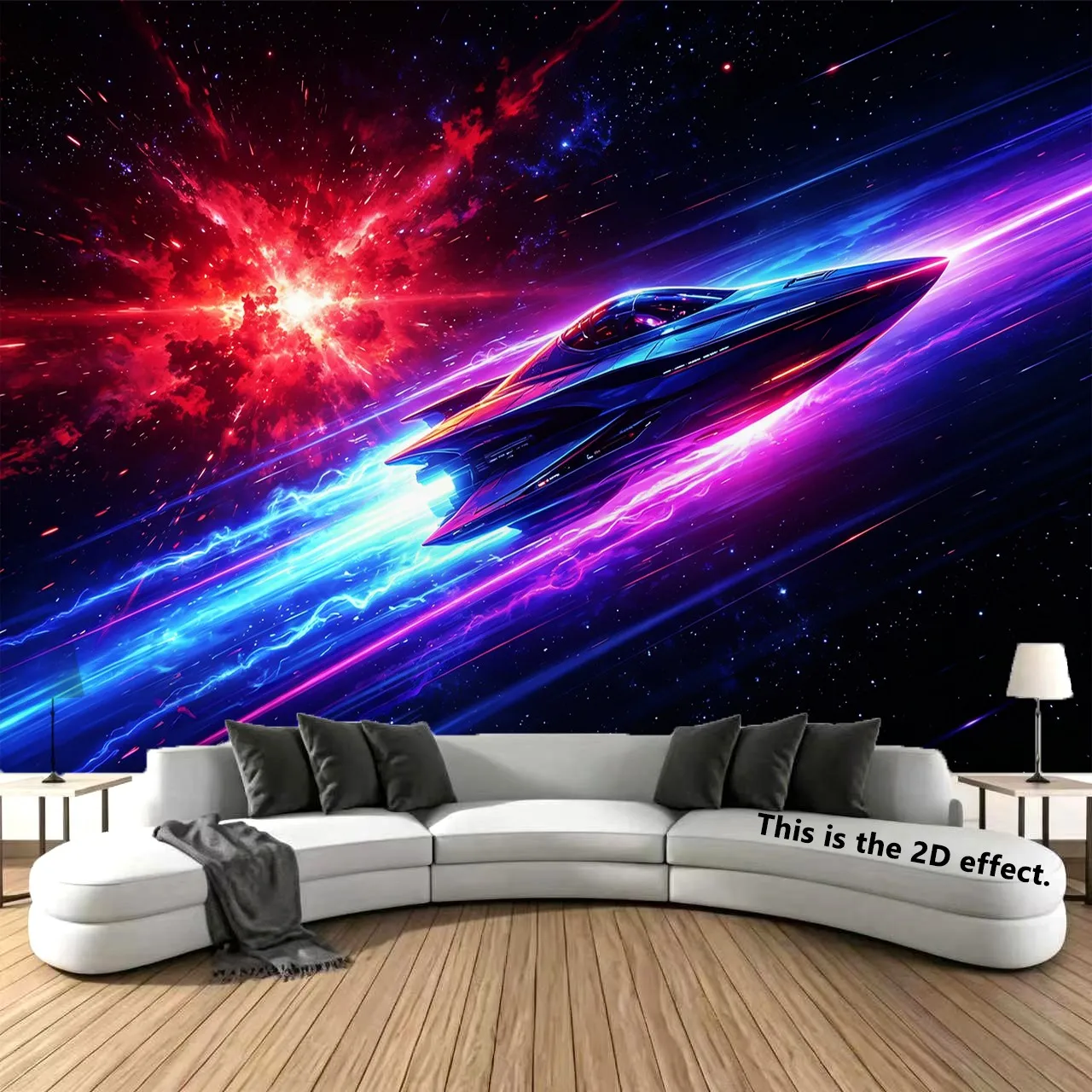 Space Galaxy Neon Tapestry Background Cloth Hanging Cloth Bedroom Bedside Decorative Wall Cloth