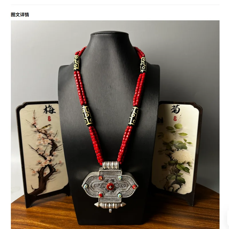 chinese-xizang-national-necklace-nepal-pendant-beads-stone-does-not-fade
