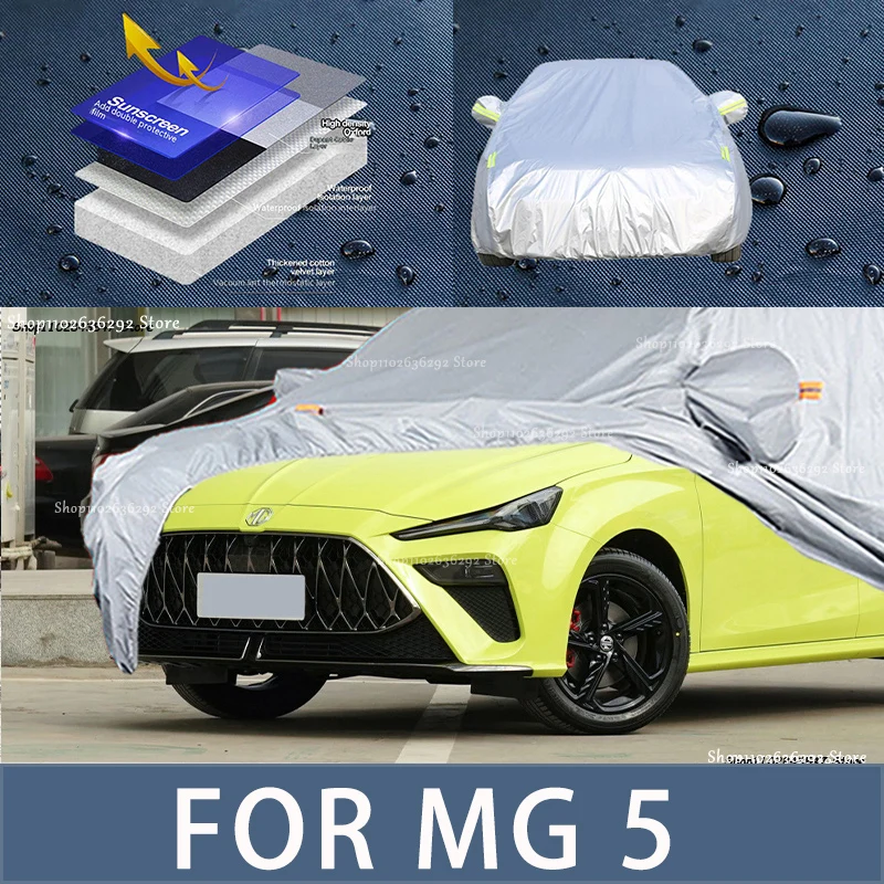 

For MG 5 Outdoor Protection Full Car Covers Snow Cover Sunshade Waterproof Dustproof Exterior Car accessories