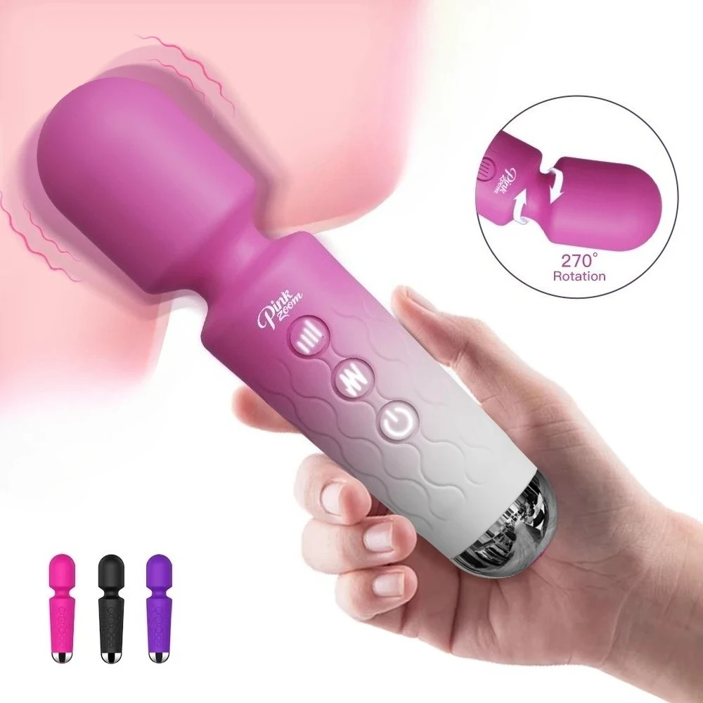 20 سرعة هزاز AV قوي للنساء G-بقعة البظر محفز أنثى ماجيك واند الشرج دسار الاستمناء الجنس لعب الكبار 18 +