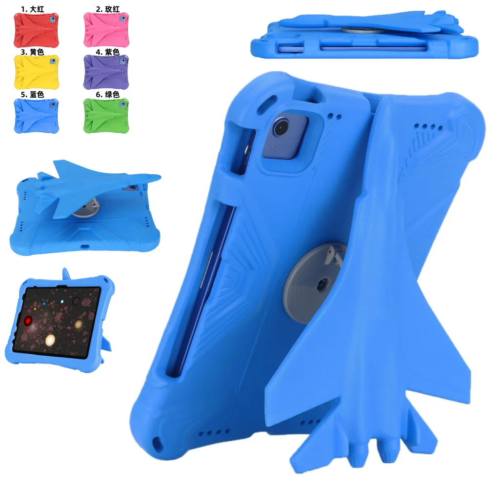 

Kids EVA Case for iPad 11th A16 10th Pro 11 1th 2th 3th 4th 11 inch Air 11 5 4 10.9 Shockproof Cover with Rotary Aircraft Stand