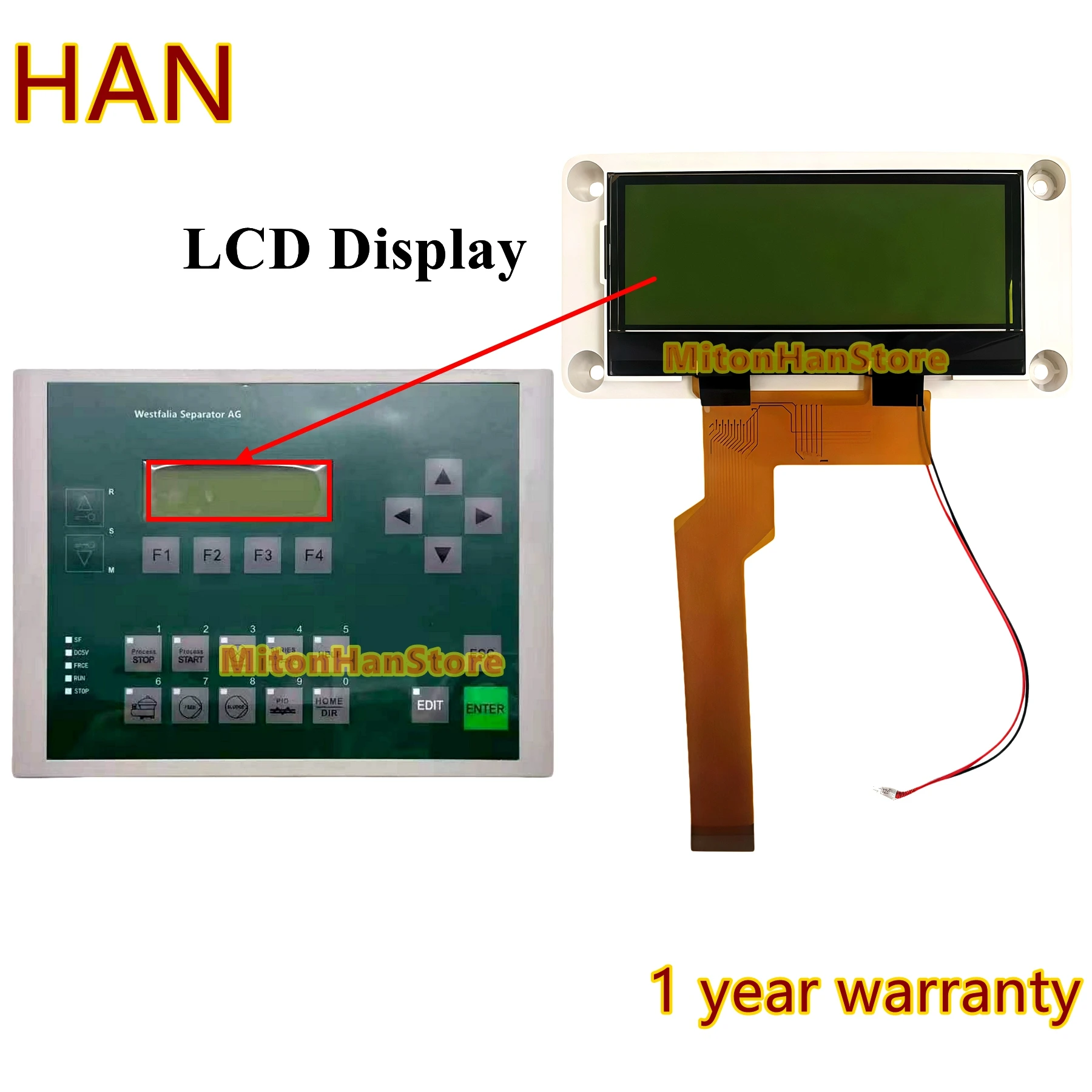 New For C7-613 GEA 0005-4050-430 controller D20D10  LCD Display  (Test Before Shipment)