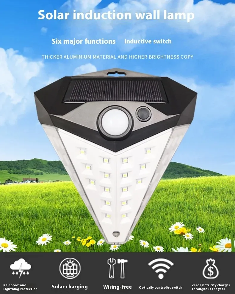 

E2 1PCS Solar Outdoor Lamp Garden Lights 36LEDs Intelligent Motion Sensor Wall Lamp Home Decor Waterproof Stairway Street Light