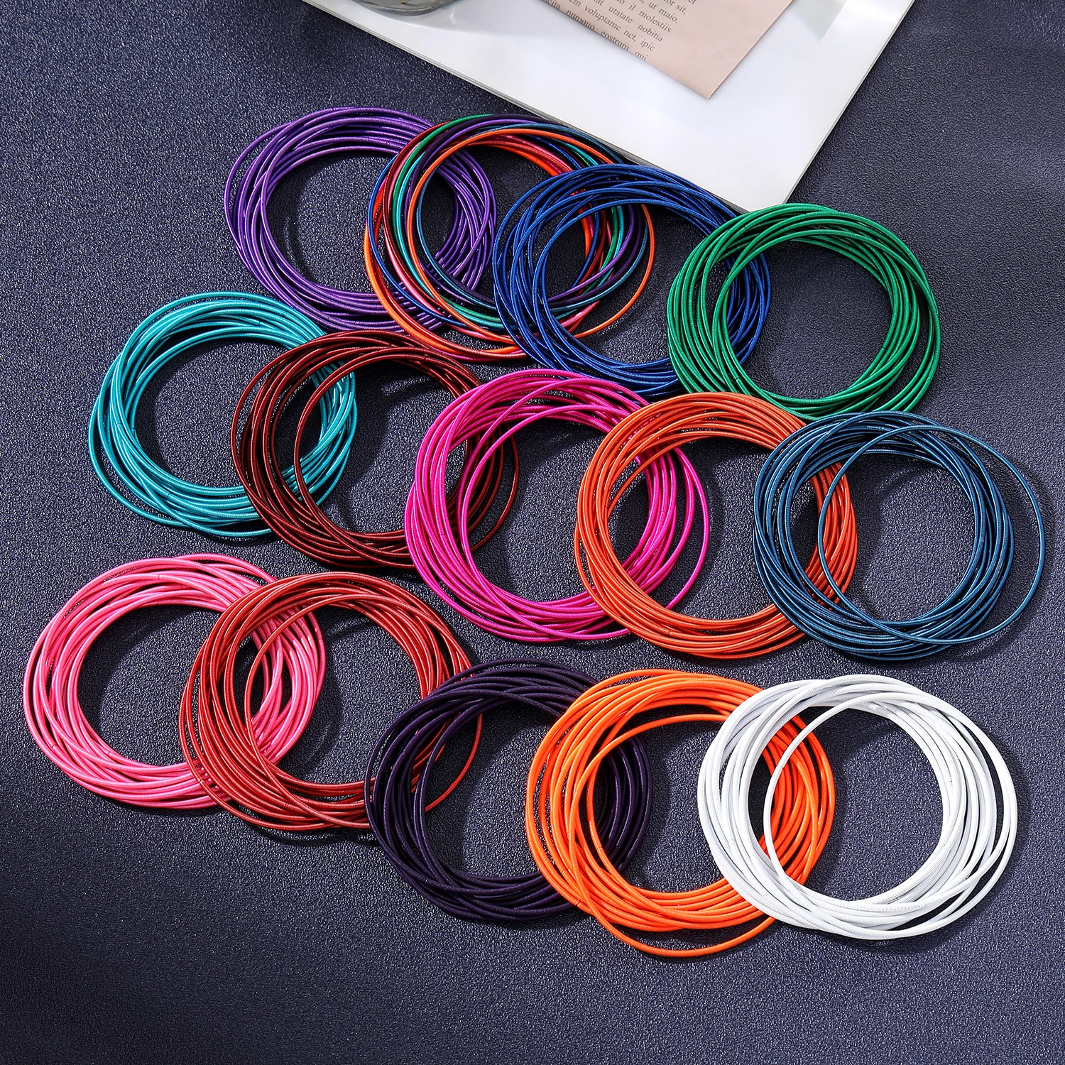 New Stainless Steel Fashion Spring Bracelet Set Bohemian Style Color Bracelet 12 laps Set Gift Wholesale