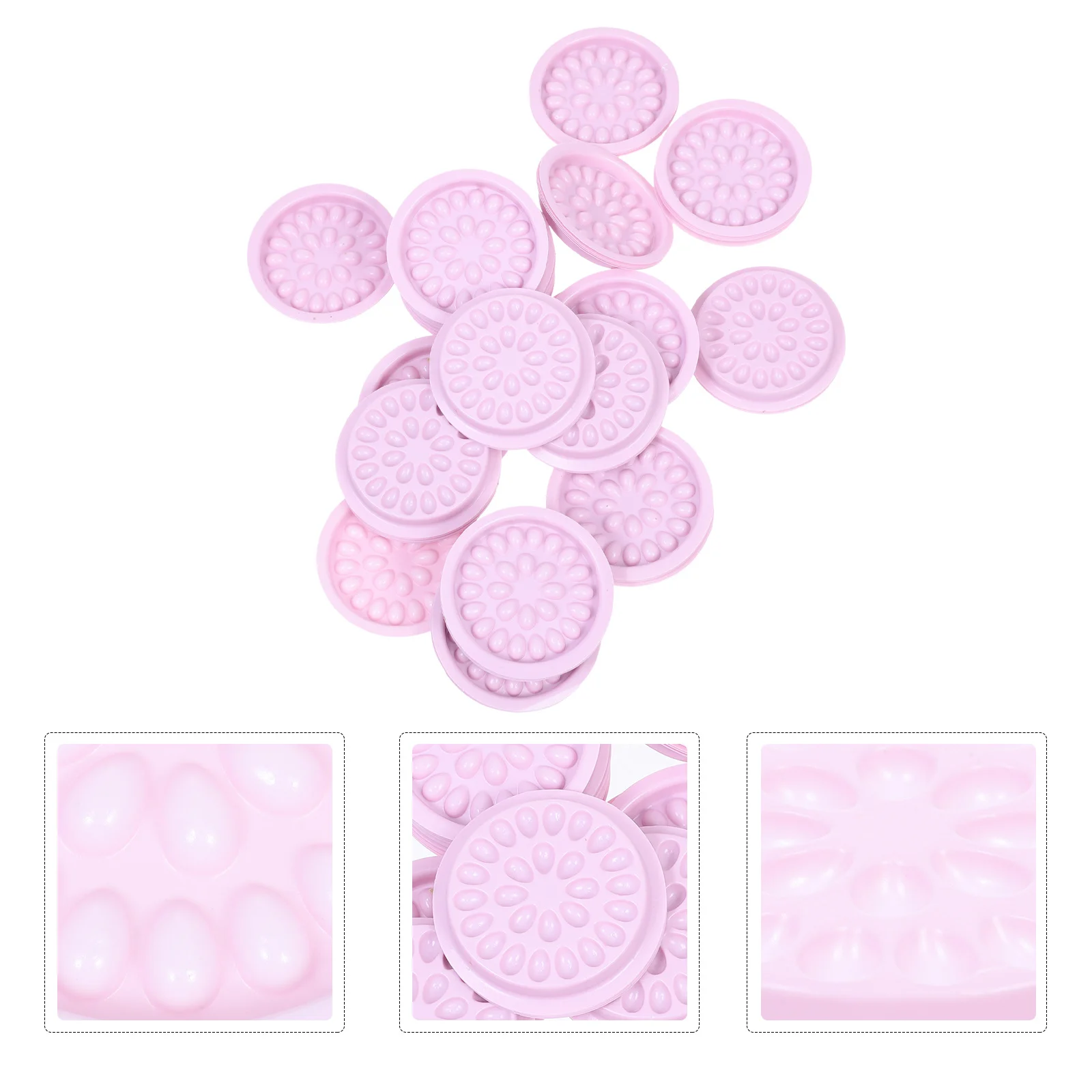 100個のつけまつげホルダー プレミアムPVCグラフト補助ツール 溝付きでより速いまつげの装着が可能 初心者向けエクステンション