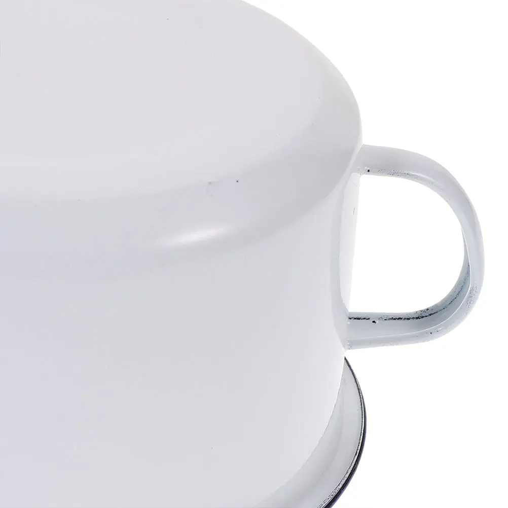 

2Pcs Enamel Noodle Bowls Thickened Vintage Design Multipurpose Dining Soup Ramen Rice Bowl Kitchen Serving Bowl Food Container