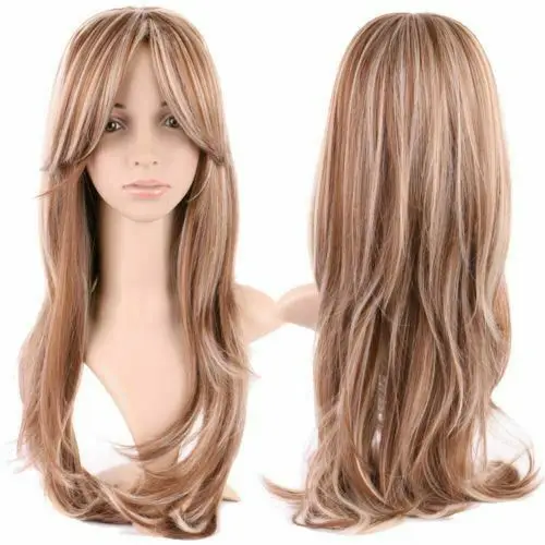

Halloween Women Natural Hair Long Straight Curly Cosplay Synthetic Full Wig