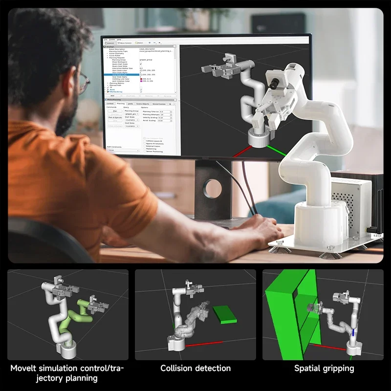 JetCobot 7 DOF Collaborative Robotic Arm Kit YahbomROS AI Visual Recognition Support Jetson NANO/ORIN NANO/ORIN NX Board Control