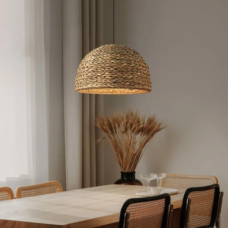 

Wabi-sabi Style Pendant Lights New Rattan Weaving Lamp Cafe Bar Restaurant Dining Room Light Fixtures Living Room Lamps