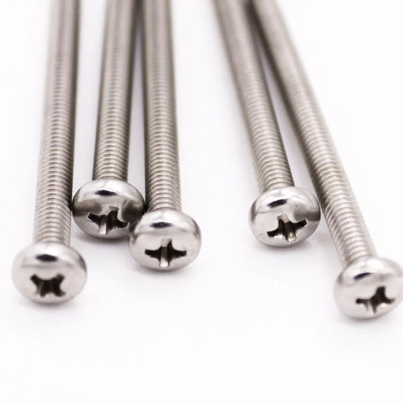 50pcs UNF 00#-90 0#-80 US Fine Thread 304 A2-70 Stainless Steel Cross Recess Round Phillips Pan Head Screw Bolt