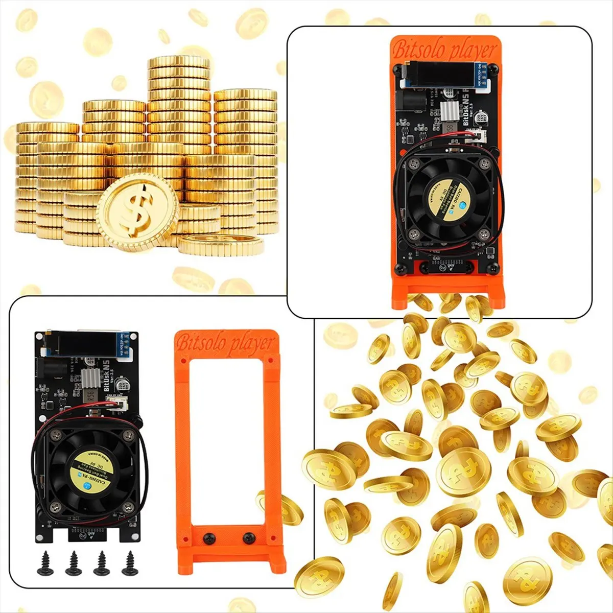 Bitdsk Solo Miner 150Gh/S-200Gh/S Miner Home Mining BM1397 Asic Chip BTC Miners Cryptos Miner Mining Device EU Plug