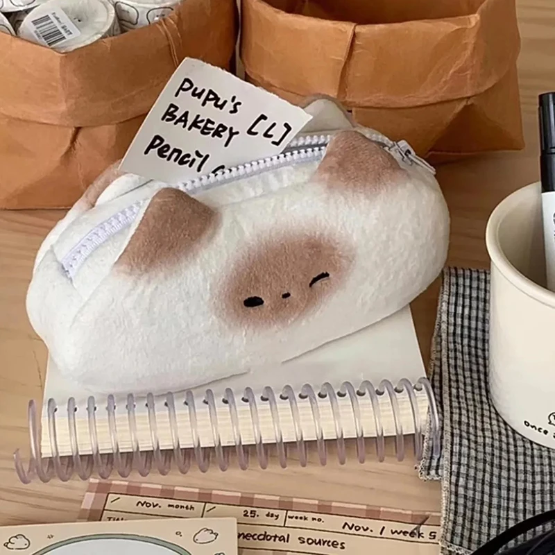 Cute Large Capacity Pencil Bag Capybara Plush Pencil Case Cosmetic Bag Guinea Pig Pen Pouch School Supplies Stationery Box