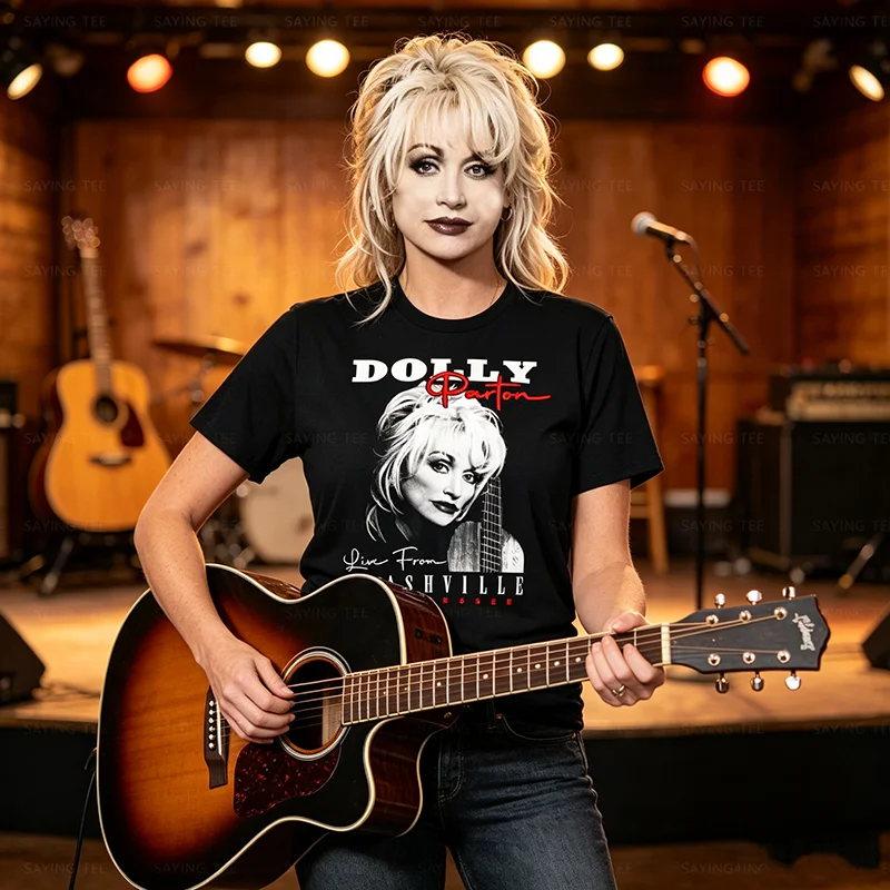 Dolly Parton Live aus Nashville, Tennessee Foto-Porträt T-Shirt – Detail 3