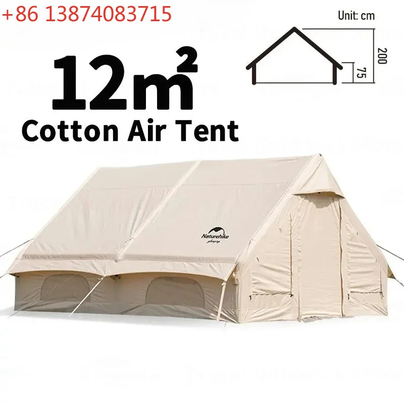 

Naturehike Air 12 Inflatable Tent Thickened Cotton Polyester Outdoor Camping 3-4 People Tent Travel Glamping Roof Top Large Tent