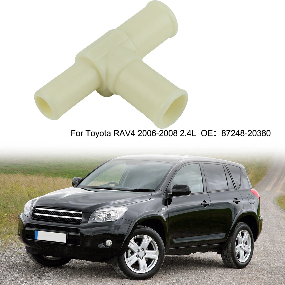 

Соединитель шланга обогревателя автомобиля для Toyota RAV4 2006-2008 2,4 л 87248-20380 пластиковый Т-образный разъем для шланга обогревателя Т-образная трубка охлаждающей жидкости белый