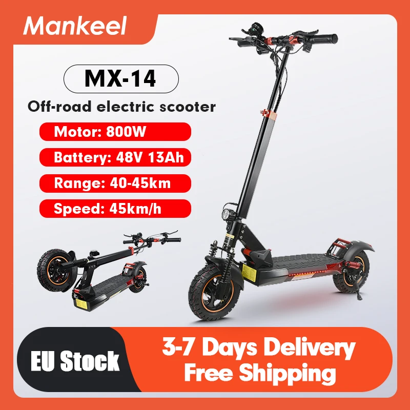 

Mankeel MX-14 Off-Road Electric Scooter 800W 45KM/H High Speed Powerful Electric Scooters Adults USA Warehouse