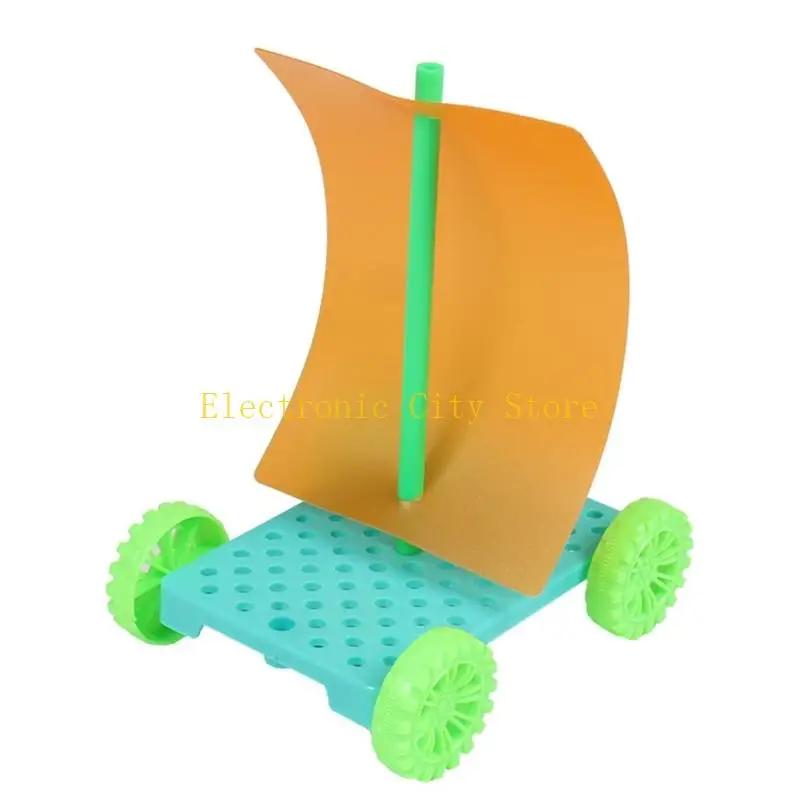 Hands On Rakitan Kendaraan Energi Angin Bertenaga Angin Mainan Mainan Set untuk Kid Hu8d