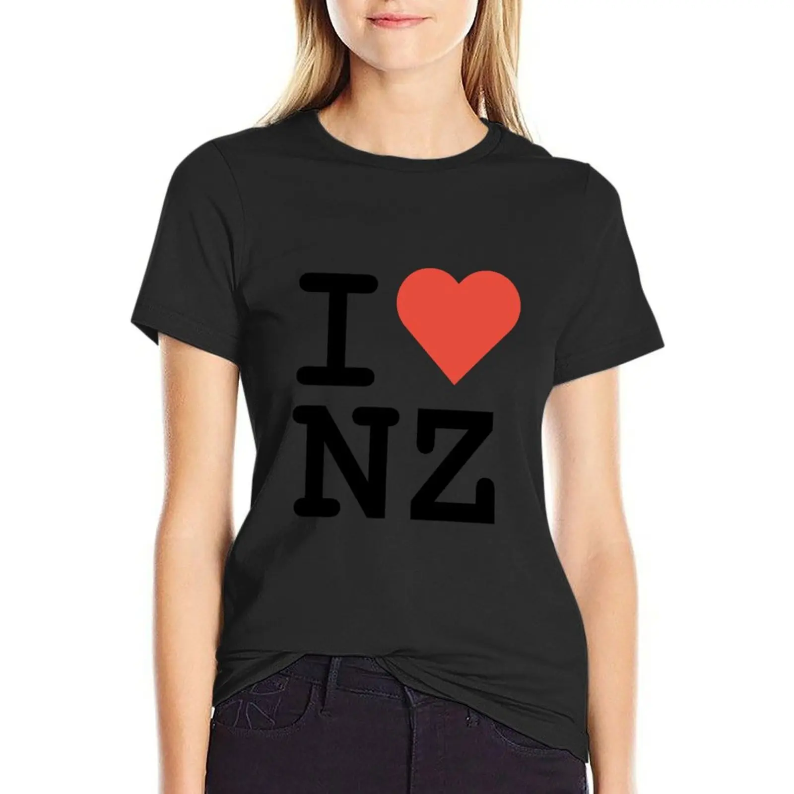 

I Heart NZ T-Shirt female cute tops cropped t shirts for Women