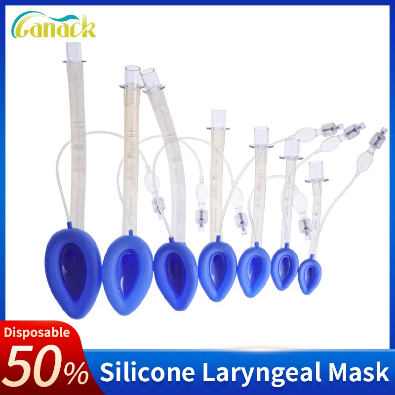 Canack 7pcs/1pc Disposable Silicone Laryngeal Mask Airway High Quality Laryngeal Mask For Kids Adults Sterile Wholesales