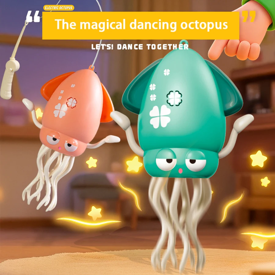 Tanzendes Oktopus-Spielzeug mit Lichtern und Musik, interaktive kriechende Oktopus-Kindergeschenke und interessantes teilweichendes Spiel ac