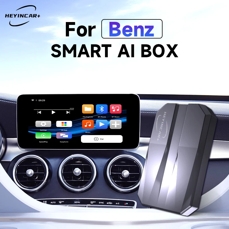 

2024 HEYINCAR Smart AI Box Wireless Android Auto CarPlay for Benz A C E S GLA GLB GLC 300 GLE GLS EQB For YouTube For Netflix