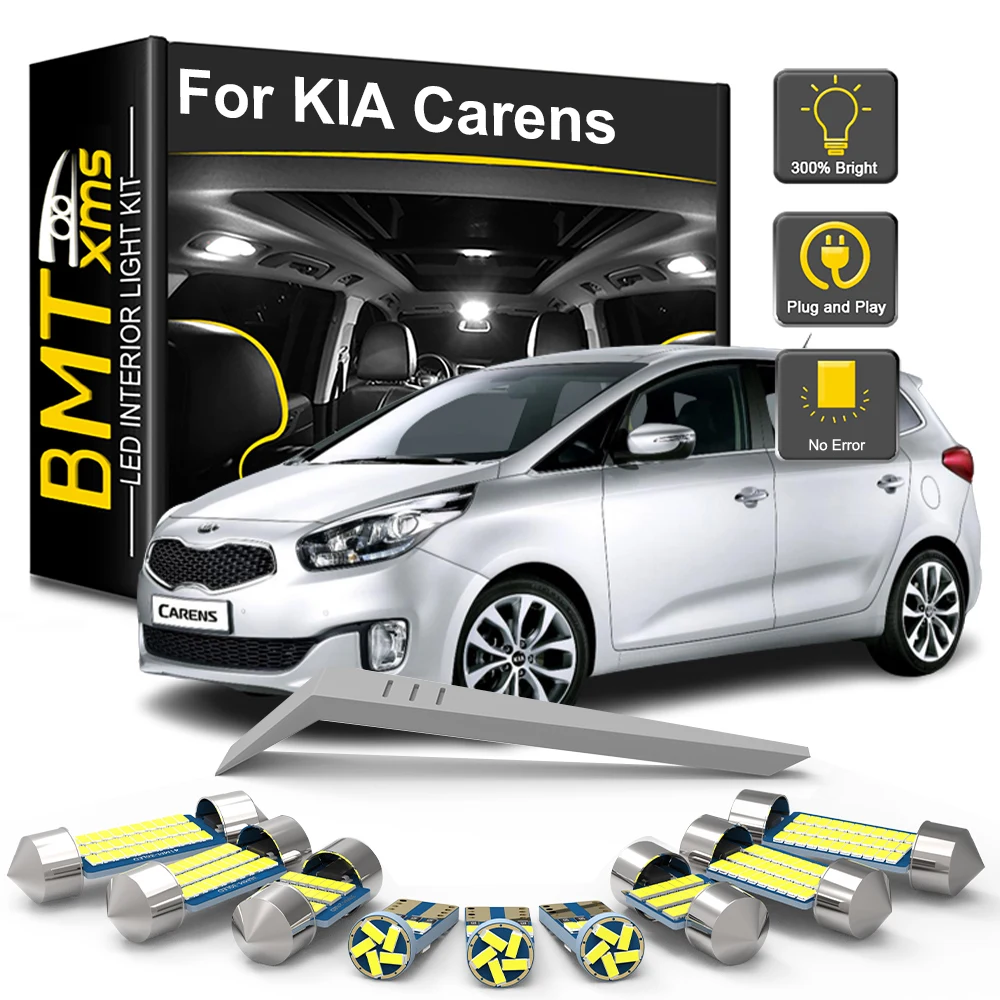 BMTxms Zestaw żarówek wewnętrznych LED do KIA Carens Rondo 1999-2013 2014 2015 2016 2017 2018 2019 Lampa bagażnika Akcesoria samochodowe