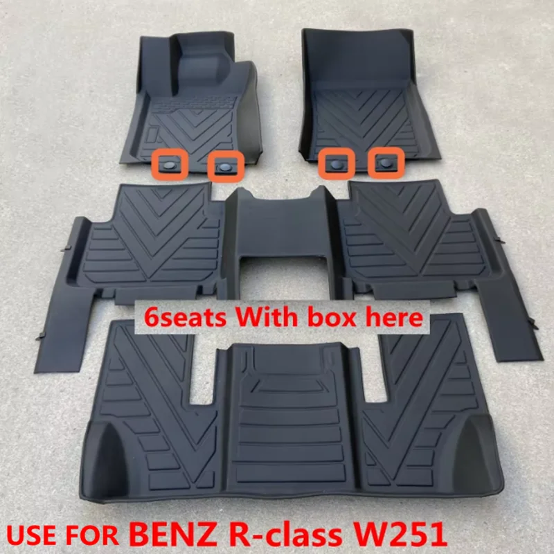 Use for W251 R BENZ R-class car carpet R350 R400 floor mat Trunk Mat W251 BENZ R-class R320 R350 R400 Waterproof floor mat W251