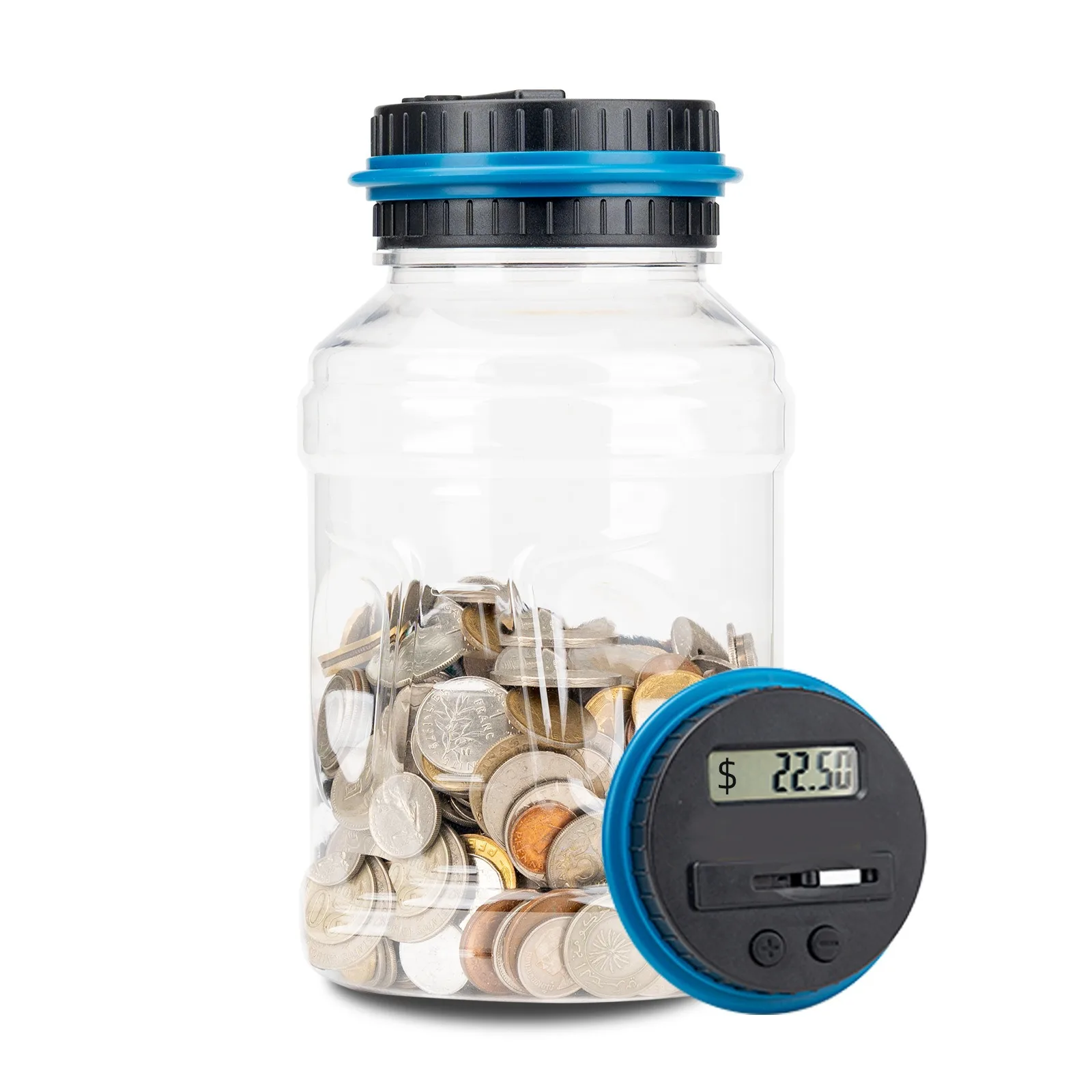 Saudi Arabia, Kuwait, Mexico, Brazil, Russia, Coin Money Counting Jar, Piggy Bank for Adults Kids, Money Tank