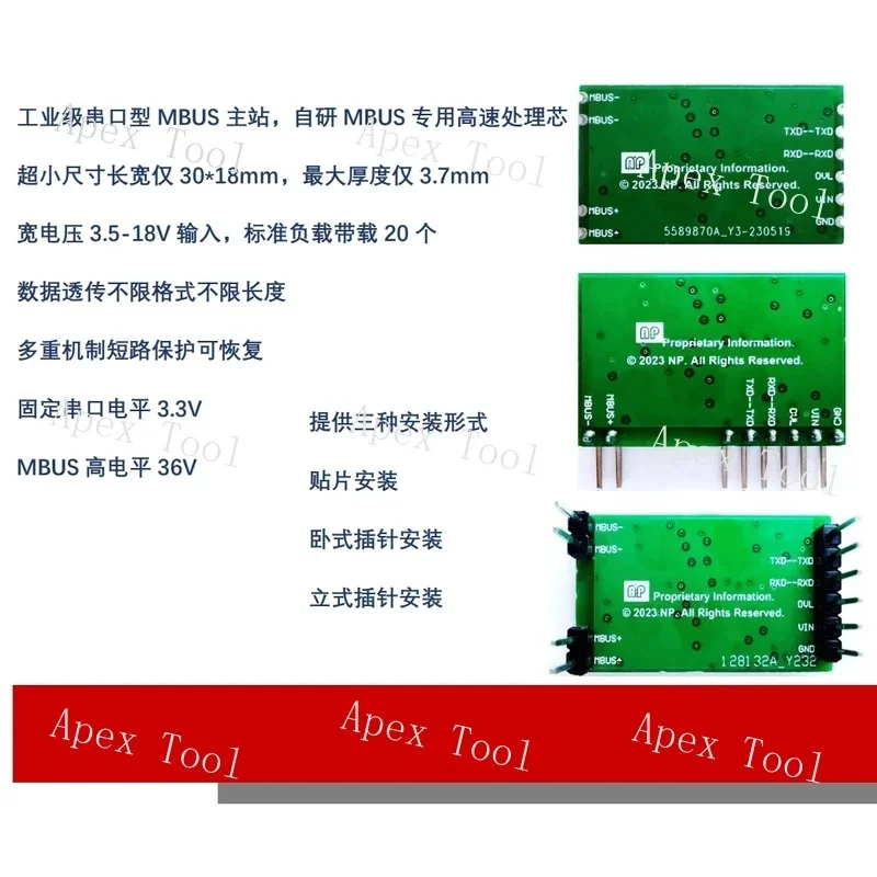 Micro TTL to MBUS Master Station Meter Reading Test Communication Field Debugging Serial MBUS Host