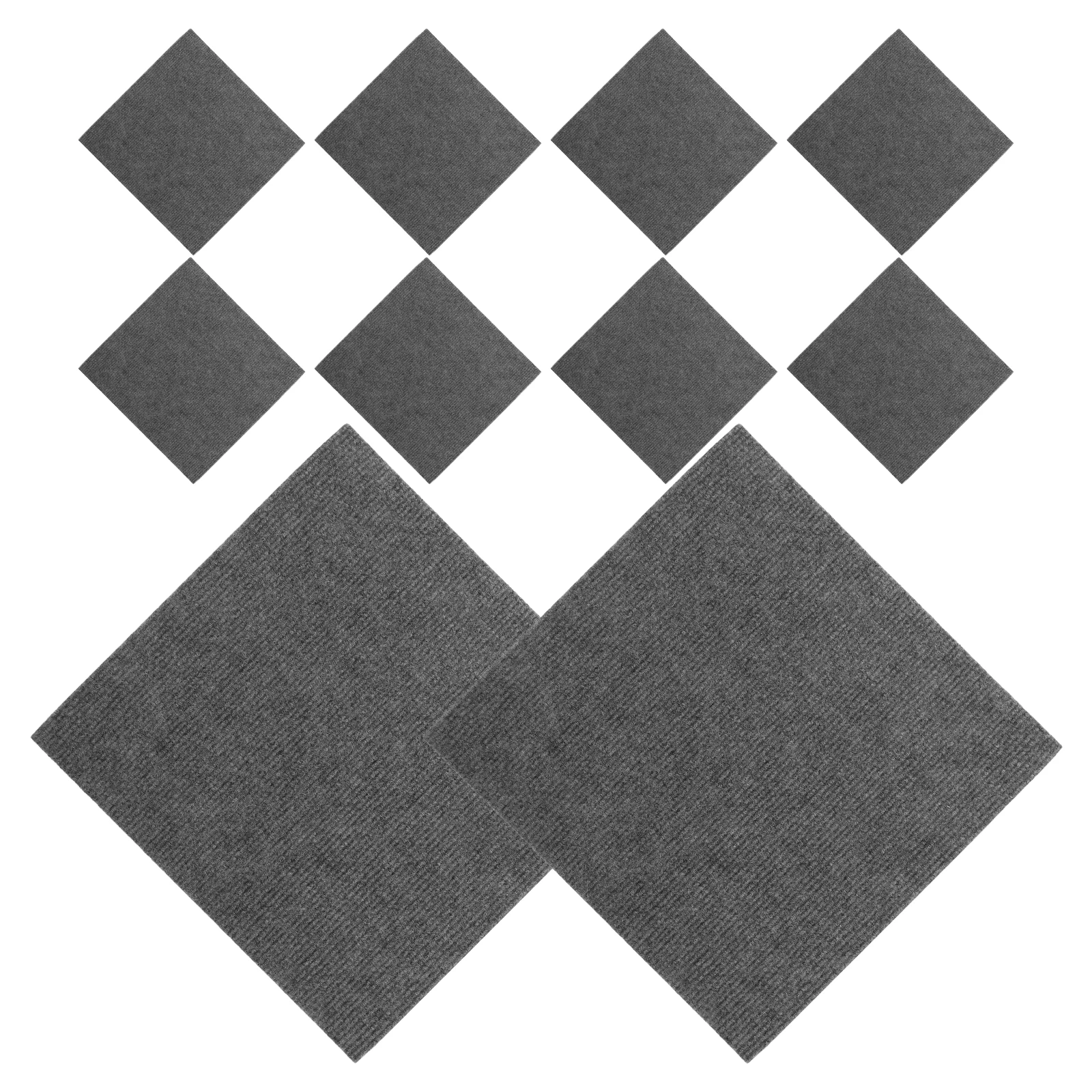

Carpet Mats Area Rugs Squares for Basement Light Grey Polyester Bathroom Carpets Office
