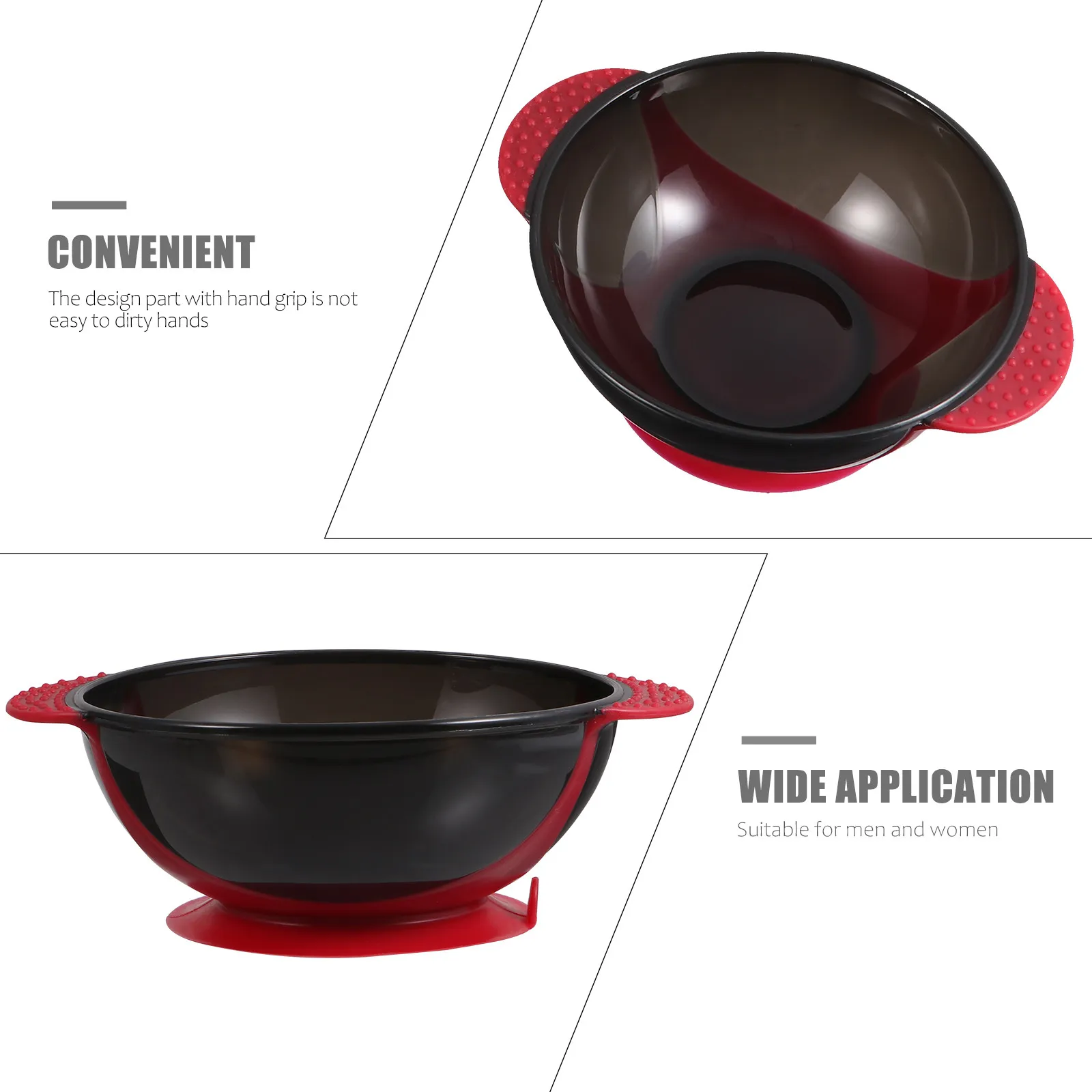 

3Pcs Hair Coloring Bowls Silicone Durable Mini Reusable Stackable Anti Static Comfortable Grip Hair Dye Tools Salon