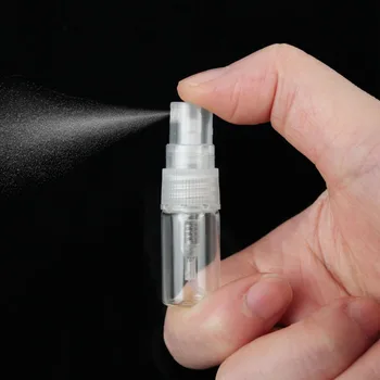 50pcs 2ml 3ml 5ml 7ml 10ml Empty Glass Spray Bottle Sample Glass Bottles Portable Mini Perfume Atomizer Refillable Bottles Travel