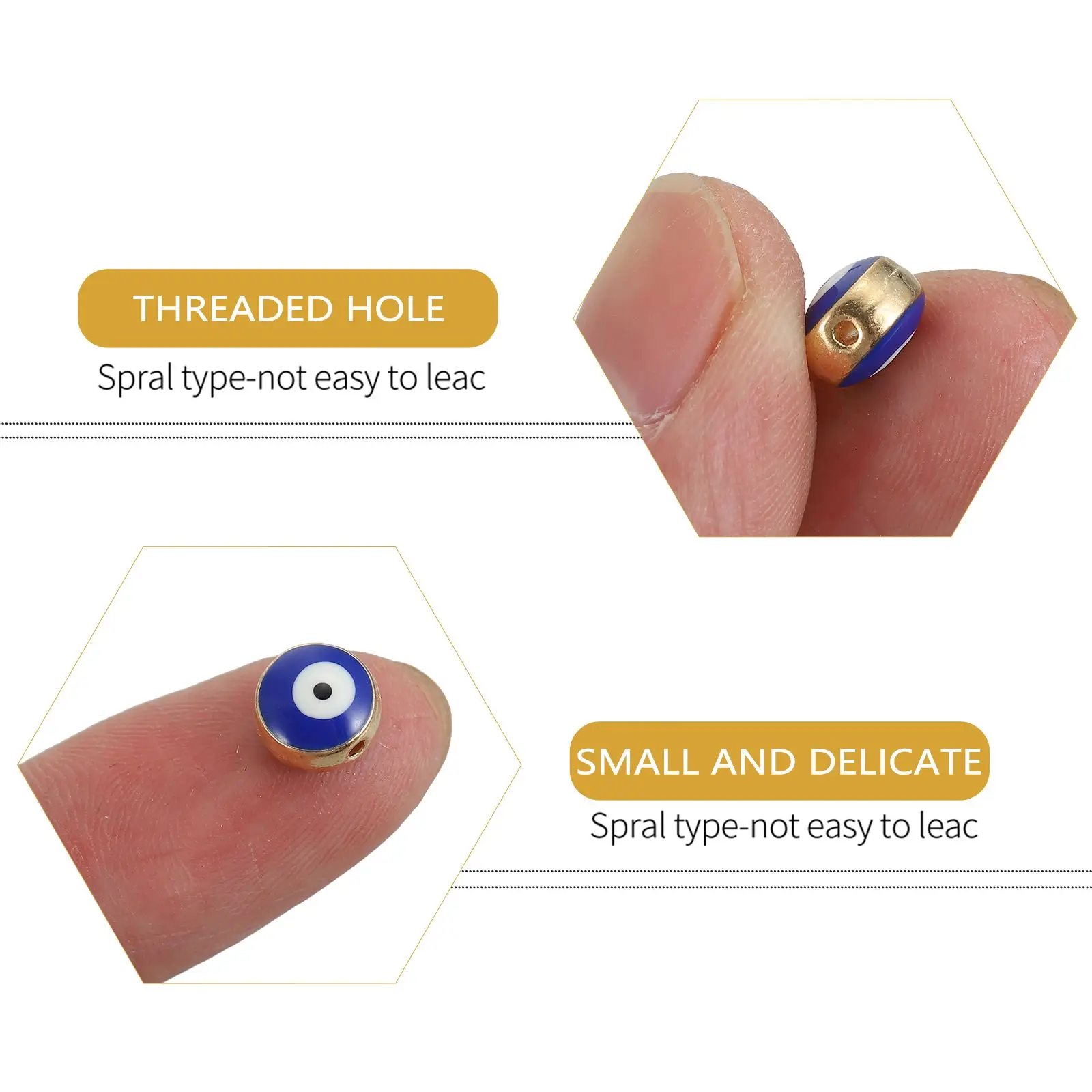 

50pcs Creative Evil Eye Pendant Alloy Unique Design Diy Jewelry Decor Blue Beads Turkish Style Accessories Chic Gift Idea