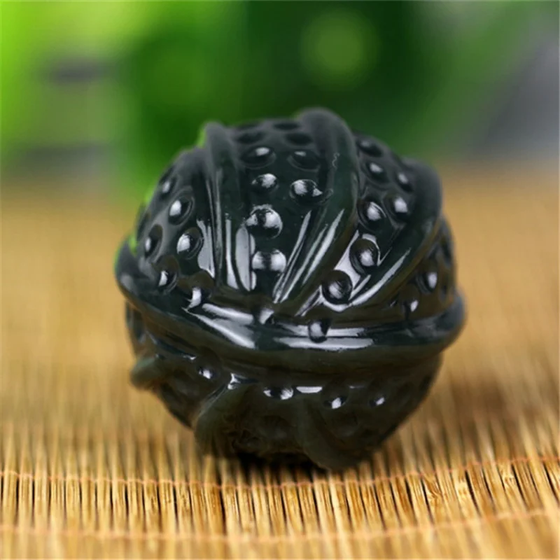 Xinjiang Natural Hetian Jade Walnut Hand Pieces Hetian Gray Jade Hand Playing Pieces Fitness Jade Walnut Handball