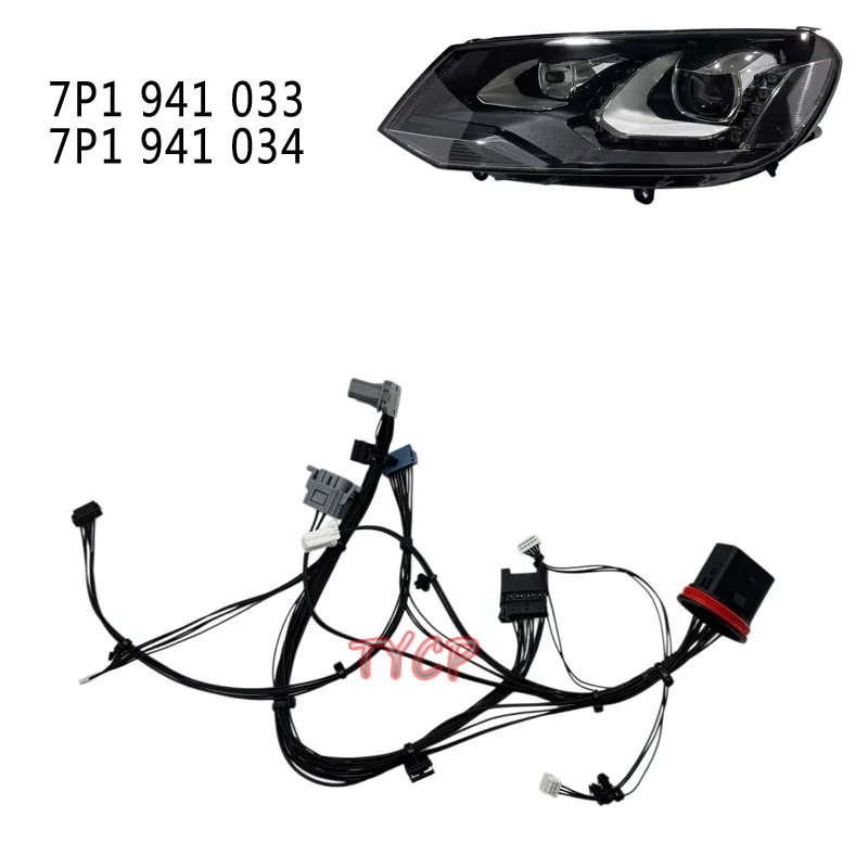 Suitable for VW Touareg 2011-2015 headlight wiring harness headlight internal wire harness plug with AFS 14 pin plug