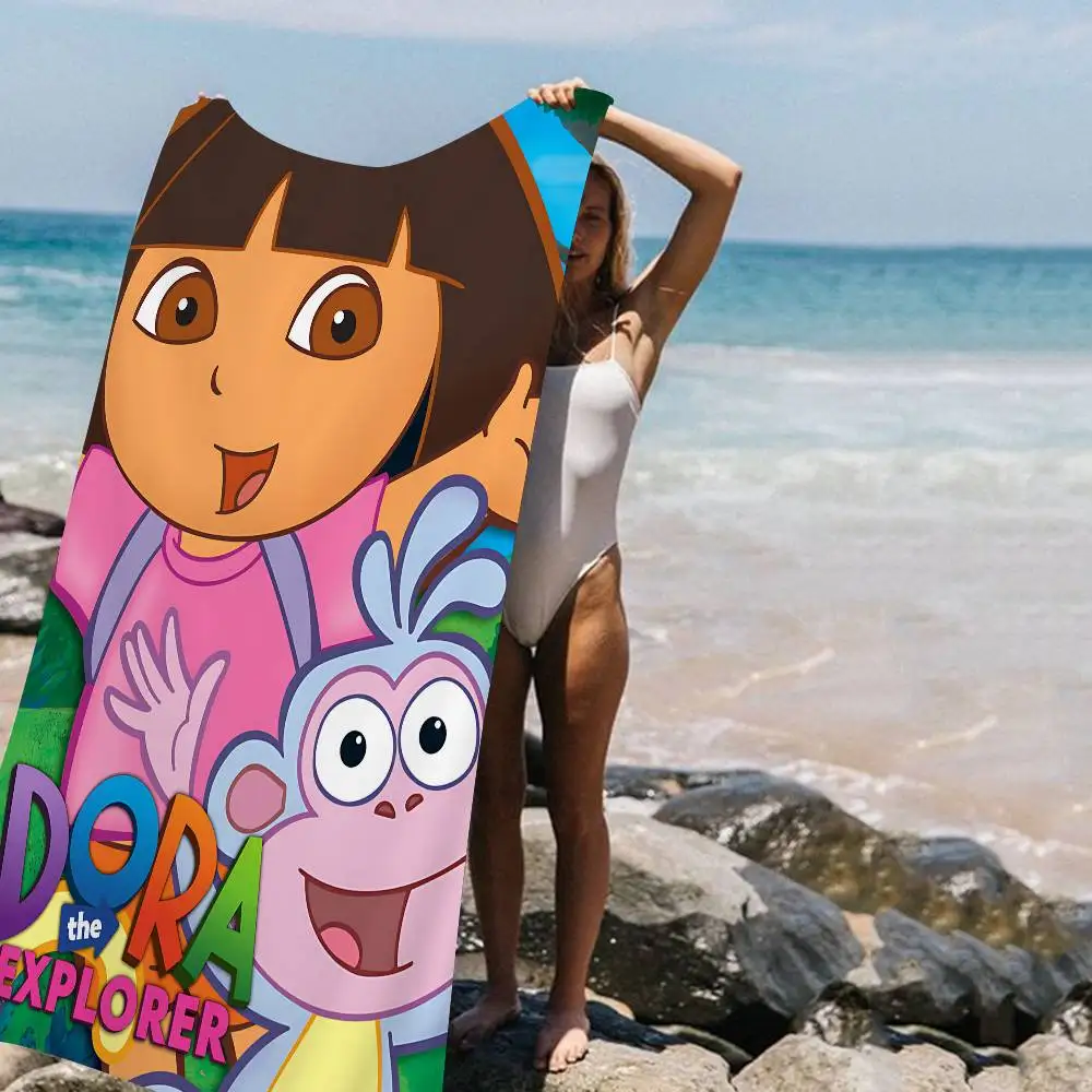 TV D-Dora The Animation Explorer Microfiber Blanket Quick Drying Beach Towels Printing Super Absorbent Pool Towel Blanket