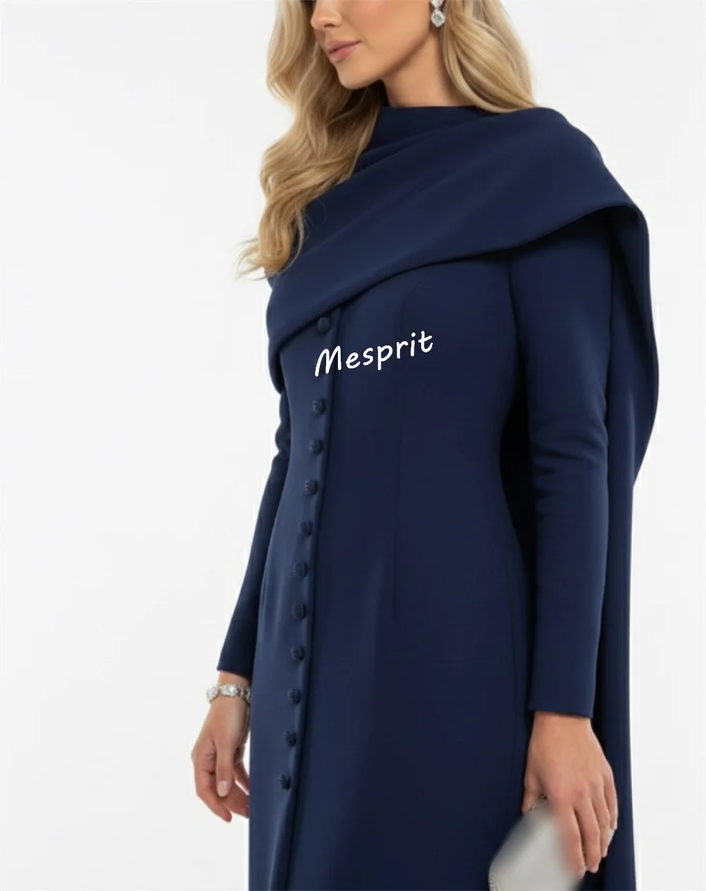 Robe de soirée Chic personnalisée de haute qualité, manches longues, droite, sur mesure, pour occasions formelles et élégantes