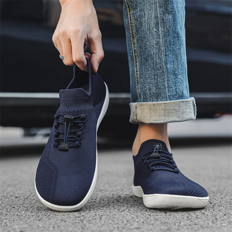 

Wide Version Barefoot Shoes for Both Men and Women with Zero Drop Sole Comfortable Breathable Mesh Simple Walking Sports Shoes